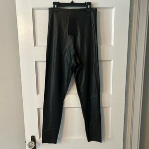 NWT (small flaw) 90 Degree by Reflex faux leather leggings, M, black